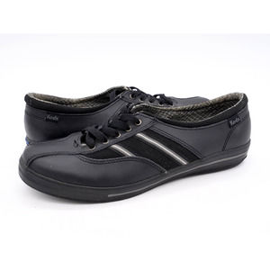 Keds Shoes Womens 9 Black Leather Low Top Casual Lace Up Sneakers Originals